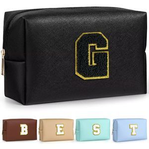 Travel Makeup Bag, Personalized Initial Toiletry Bag W Zipper, Cute Makeup🐻